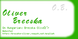 oliver brecska business card